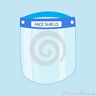 Medical face mask or shield. Protective measures for flu. Virus outbreak prevention, illustration, isolated on white background Vector Illustration