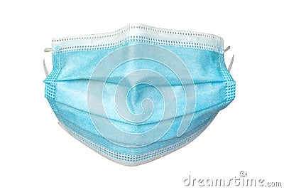 Medical face mask or surgical ear loop mask with copy space. Stock Photo
