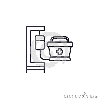 Medical field linear icon concept. Medical field line vector sign, symbol, illustration. Vector Illustration