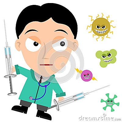 Medical fight Stock Photo