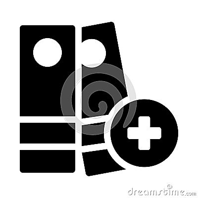 Medical files vector glyph flat icon Stock Photo