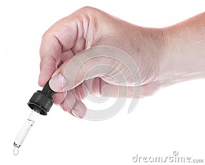 Medical glass dropper Stock Photo