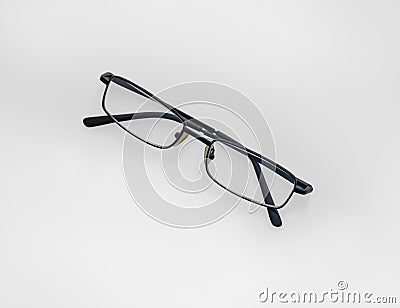 glasses close-up shot from above Stock Photo