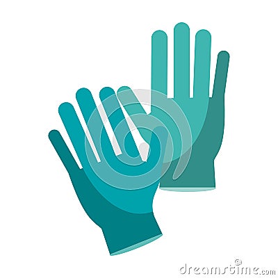 Medical gloves isolated Vector Illustration