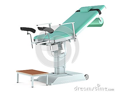 Medical gynecological chair isolated Stock Photo