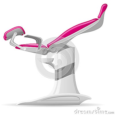 Medical gynecological chair vector illustration Vector Illustration