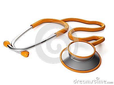 Medical headphones on white backgroun Stock Photo