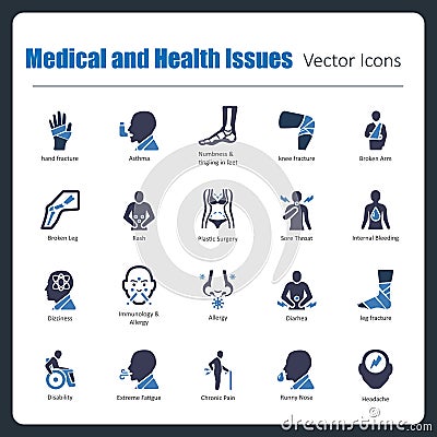 Medical and Health Issues Vector Illustration