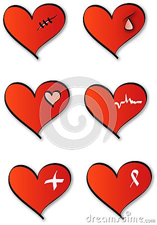 Medical heart logos Vector Illustration