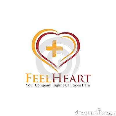 Medical and Heart Related Company Vector Logo Design Template Vector Illustration