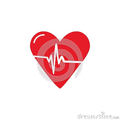 Medical hearth icon. Hospital sign Vector Illustration