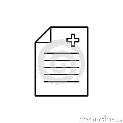Medical history outline icon, Medical record line icon, medical report line icon Stock Photo