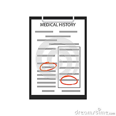 Medical history vector Vector Illustration
