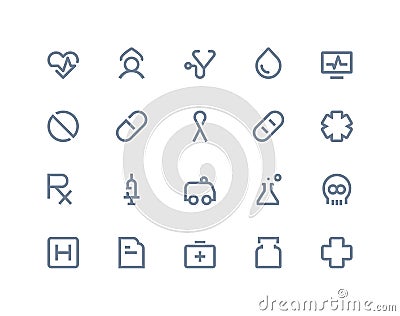 Medical icons. Line series Vector Illustration