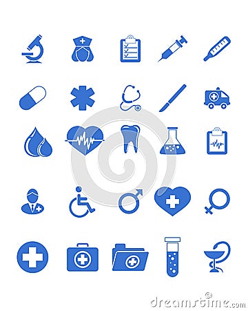 Medical icons set Vector Illustration