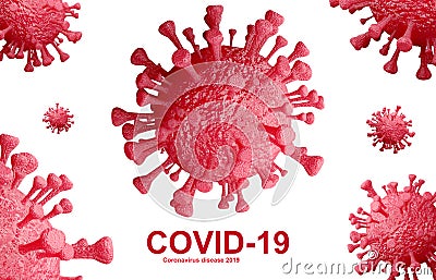 Medical illustration group of Corona virus background , Covid-19 , 3D-rendering Cartoon Illustration