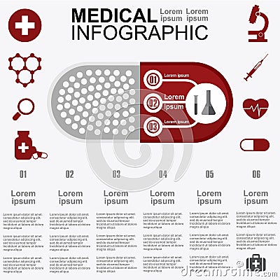 Medical infographic elements Cartoon Illustration