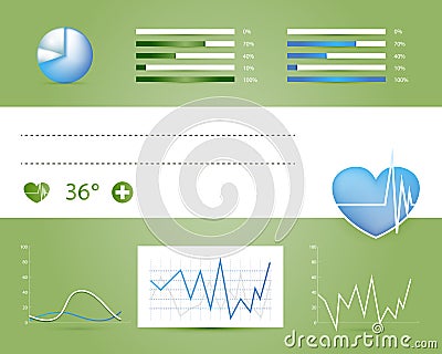 Medical infographics elements Cartoon Illustration