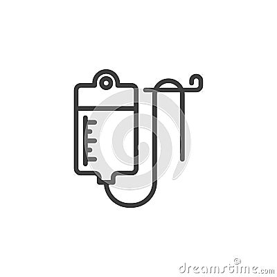 Medical Infusion line icon Vector Illustration