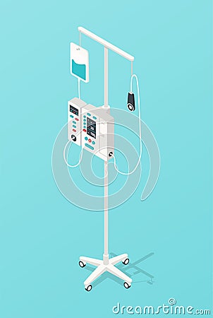 Medical infusion pump Vector Illustration
