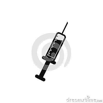 Medical Injection Needle Icon. Vector Illustration