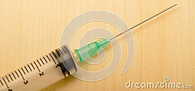 Medical injection syringe can be used in the hospital, doctors and nurses, it is one of the equipment used in corona virus Stock Photo