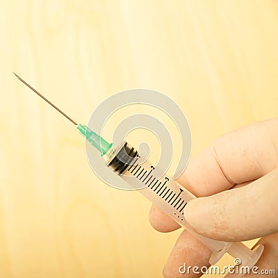 Medical injection syringe can be used in the hospital, doctors and nurses, it is one of the equipment used in corona virus Stock Photo