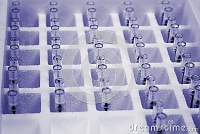 Medical lab reagents Stock Photo