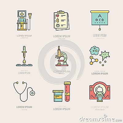Medical Labels Vector Illustration