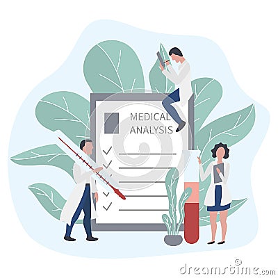 Medical laboratory and individual health test Vector Illustration