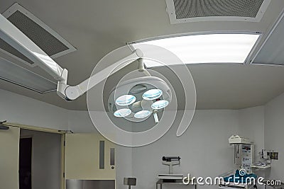 Medical lamp in surgery room Stock Photo