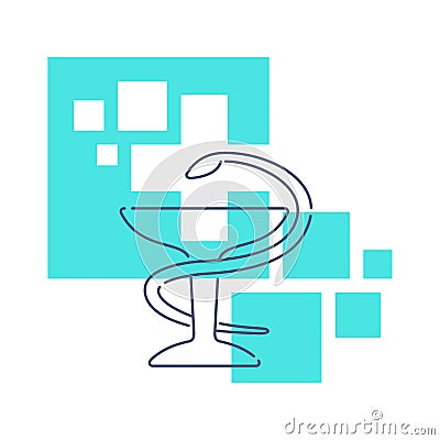 Medical logo for medicine center, pharmacy Vector Illustration