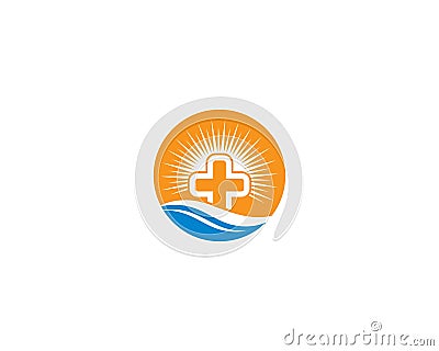 Medical logo template illustration Vector Illustration