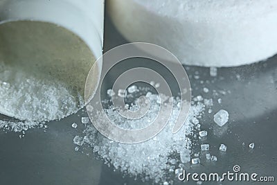 Open pill and tablet Stock Photo