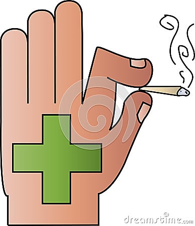 Medical Marijuana Cartoon Illustration