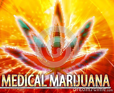 Medical marijuana Abstract concept digital illustration Cartoon Illustration