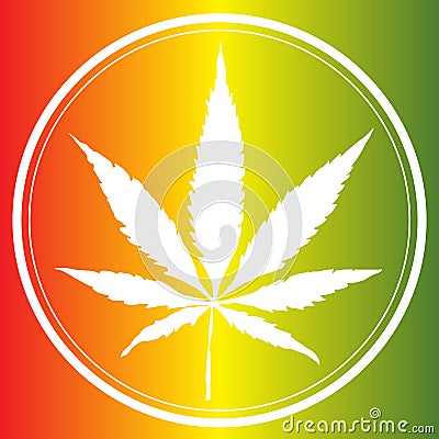 Medical marijuana leaf logo Vector Illustration