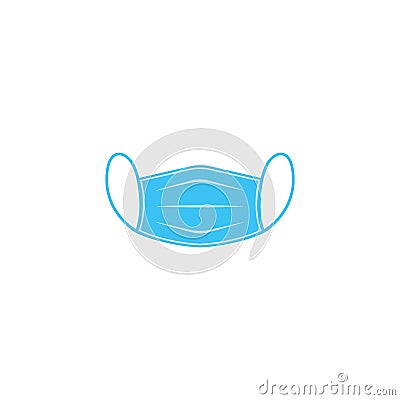 medical mask logo for protecting against virus icon illustration Vector Illustration