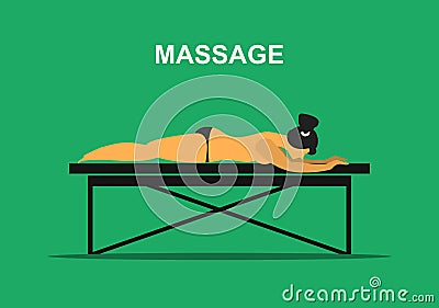 Medical massage procedure Vector Illustration