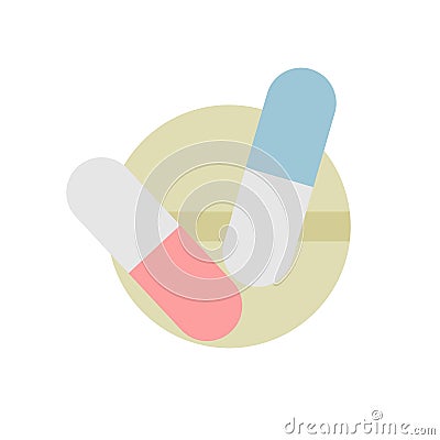 Medical medication icon on a white background. Vector illustration. Vector Illustration