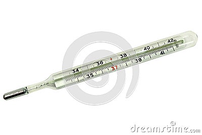 Medical mercury thermometer Stock Photo
