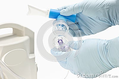 Medical Nebulizer Compressor Stock Photo