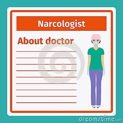 Medical notes about narcologist Vector Illustration