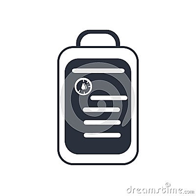 Medical notes symbol of a list paper on a clipboard icon vector sign and symbol isolated on white background, Medical notes symbol Vector Illustration