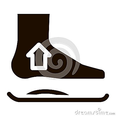 Medical Orthopedic Foot Equipment glyph icon Vector Illustration