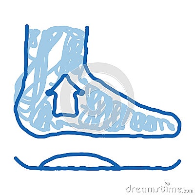 Medical Orthopedic Foot Equipment doodle icon hand drawn illustration Vector Illustration