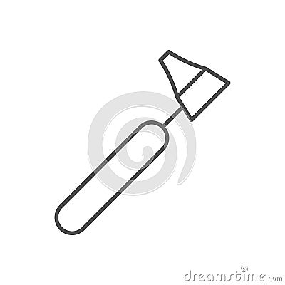 Medical otoscope line outline icon Cartoon Illustration