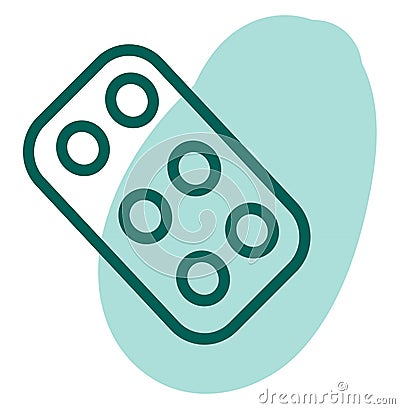 Medical painkillers, icon Vector Illustration