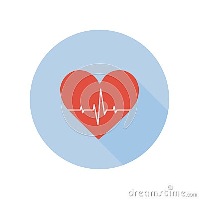 Medical Palpitation Icon. Heartbeat Healthcare and Medical Sign and Symbol. Vector Illustration