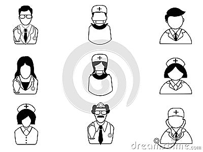 Medical people icons Vector Illustration